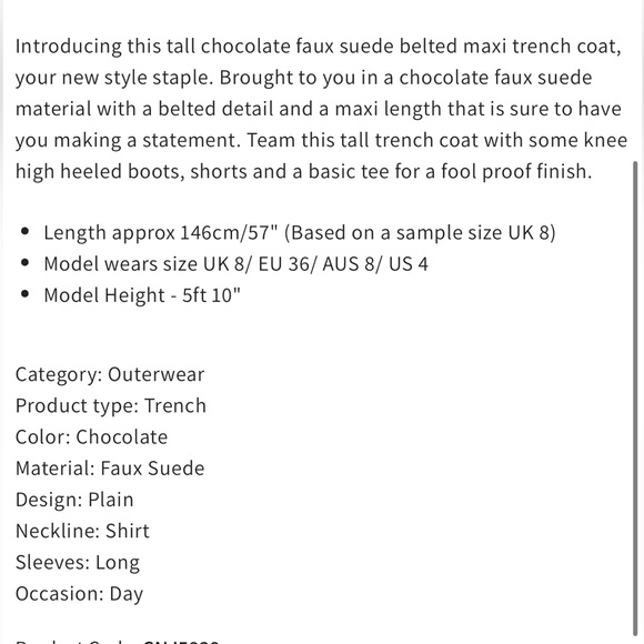 TRENCH COAT Elegant Brown - Picture 15 of 15